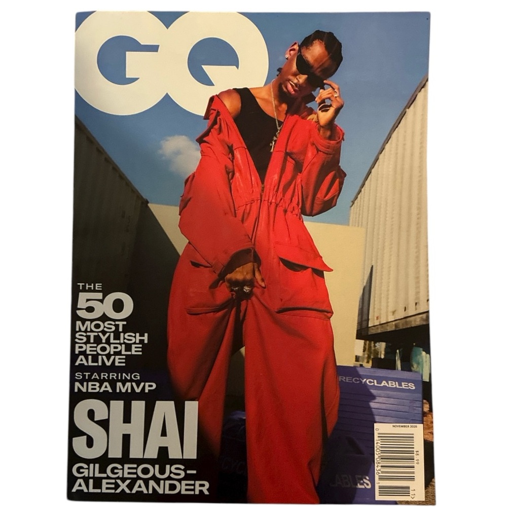GQ Magazine November 2025 Shai Gilgeous-Alexander NBA MVP Most Stylish People